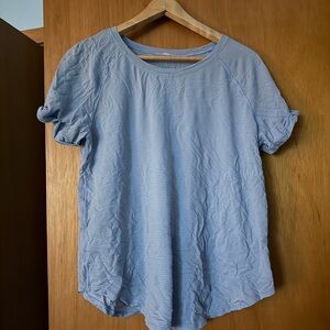 lululemon athletica Light Blue Short Sleeve Tee